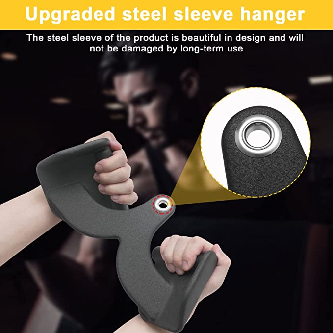 8 ACCESSORY GRIP SET Pull Down Bar Access, Workout Accessory for Gym, Fitness, Weight Lifting, Strength Training Arms, Triceps, Back, Shoulders 