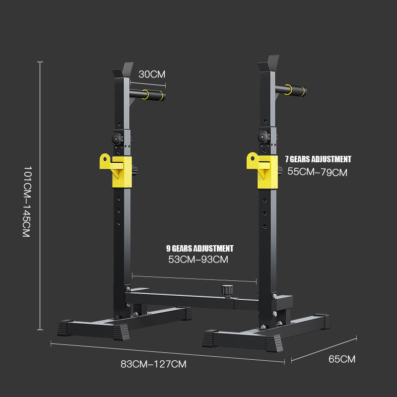 Rack Palestra Regolabile con Porta Dischi Per PANCA - SQUAT - MILITARY PRESS FINO A 200KG SUPPORTATI.