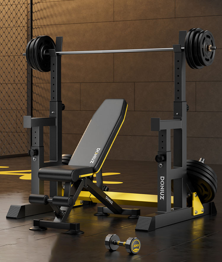 Rack Palestra Regolabile con Porta Dischi Per PANCA - SQUAT - MILITARY PRESS FINO A 200KG SUPPORTATI.