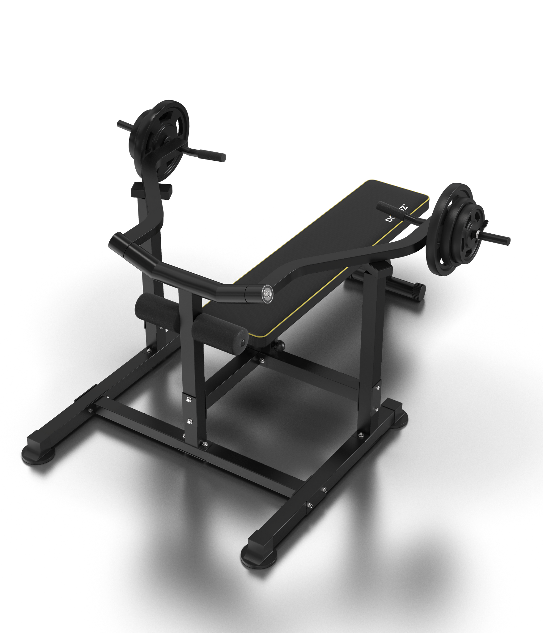 Panca Convergente Inclinabile Regolabile Bench Press Machine Supporto 75kg a lato dischi 28mm