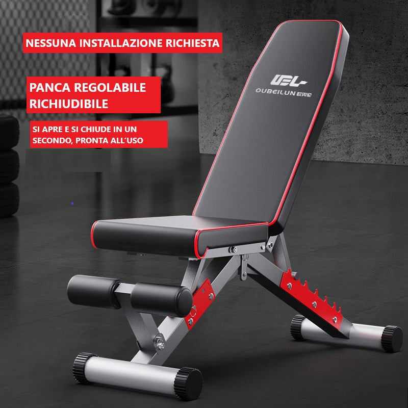 Panca Richiudibile, Pronta all'Uso e Fino a 300kg di Capacità di Supporto – Ideale per Allenamenti Completi a Casa e in palestra