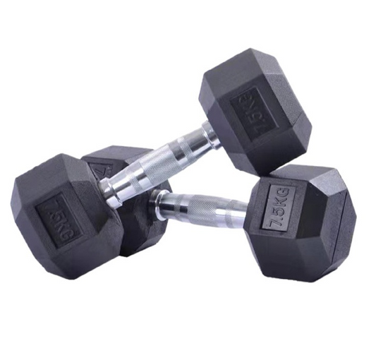 SET MANUBRI ESAGONALI DA 2.5KG A 30KG PALESTRA GYM IMPUGNATURA ANTISCIVOLO PESO FISSO