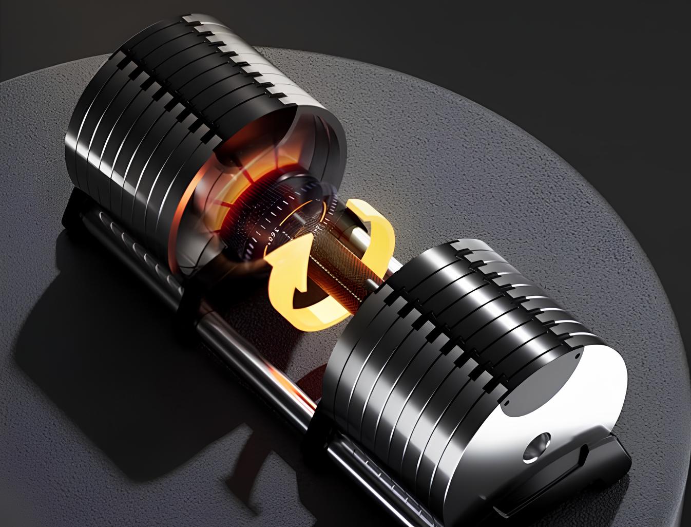 Coppia Manubri Regolabili da 2,5kg a 40kg Incremento del peso di 2,5kg.