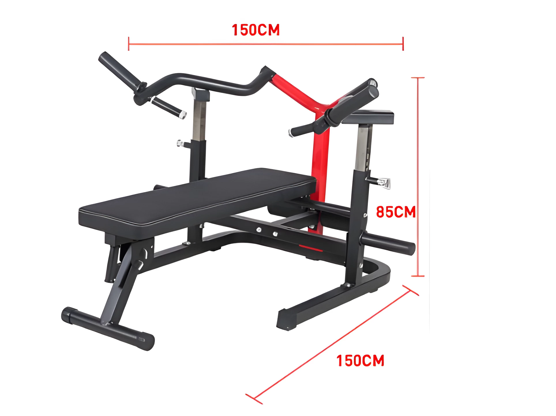 Panca Convergente Inclinabile Regolabile Bench Press Machine Supporto 100kg a lato