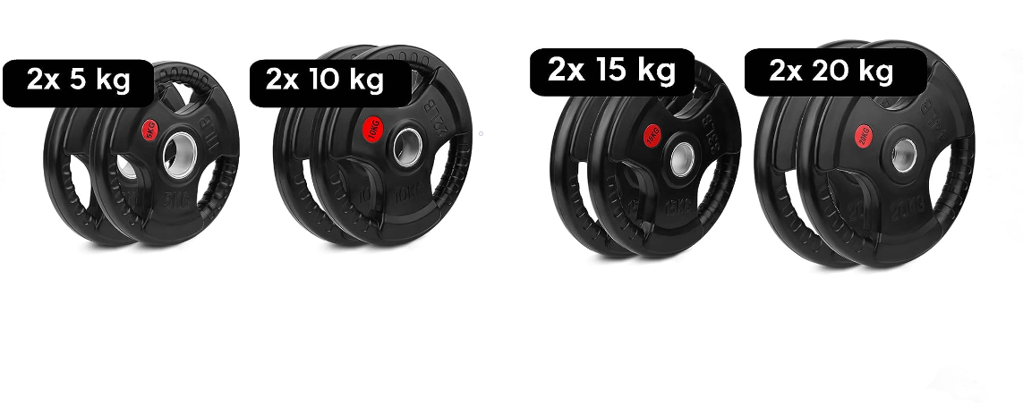 SET DA 100KG Dischi Olimpici Foro da 50 mm Dischi Peso Gommati